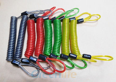 3.0MM پلاستیک کویل تسمه یا طناب سفارشی رنگ PU پوشش با 2 پایان طناب طناب