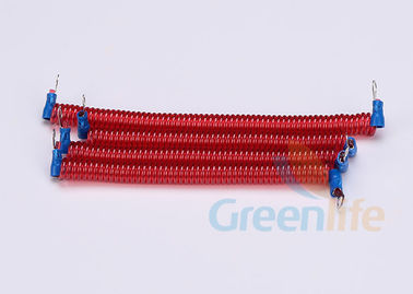 Flex سرخ بهار Coiled Tateers PU پوشش با اتصالات ترمینال