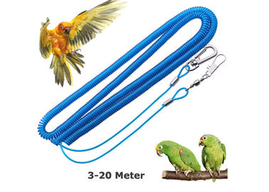 طناب ایمن طوطی کویل ، از پرواز تصادفی پرنده جلوگیری می کند و 20 متر را گسترش می دهد