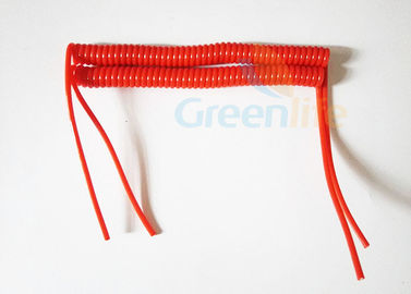 4.0mm PU سیم Cord Coiled کابل Spiral ایمنی تسمه مقاومت در برابر آب