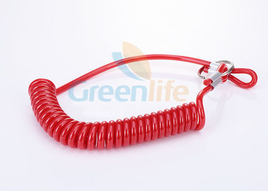 ایمپلنت کویل تسمه یا طناب پلاستیکی با حلقه ای / سرامیکی، کلید 3/16 ID Spiral Safety Tool&amp;#39;s Leash
