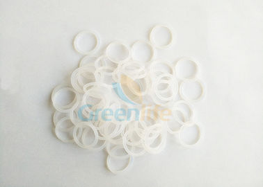 Soft Silicone White Silicone Round Loop Lanyard Fastening Accessories لوازم جانبی